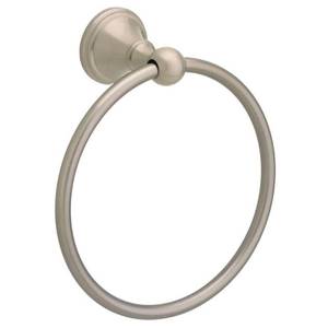 lot 18277 image: Delta 138033 Crestfield Towel Ring  Satin Nickel - Retail $40