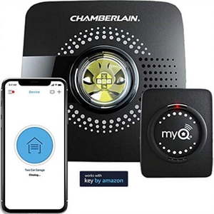 lot 18286 image: Chamberlain Myq Smart Garage Door Opener Myq-G0301 - Wireless & Wi-Fi Enabled Garage Hub With Smartphone Control - Retail $193