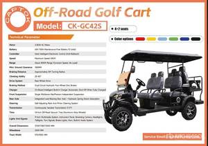 6 Seat - Off-Road Golf Cart (CK-GC42S-BLUE) ** Assembly Required **