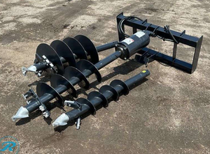 lot 69097 image: JCT Skid Steer Post Hole Auger Attachment 8 inch, 12 inch, 18 inch (GE-JCJSS468)