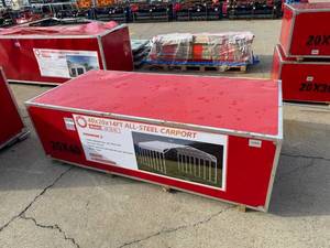 lot 70036 image: Carport 40x20x14ft All-Steel (CK-SC40) - Retail $0