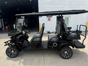 lot 71013 image: 6 Passenger Electric Golf Cart with 60V Battery  (HQ100-BLACK) Assembly Required