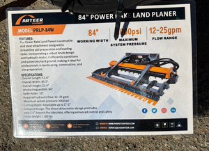 lot 73032 image: 84 Inch Skid Steer Power Rake Land Planer (PRLP-84W)