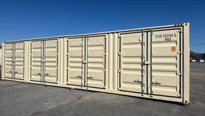 lot 73 image: Shipping Container 40 ft Yellow with 4 Side Doors