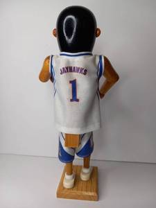 Kansas Jayhawks Basketball Player #1 Wooden Nutcracker Figurine