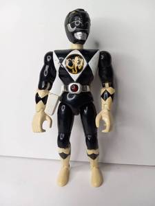 lot 25 image: Bandai Power Rangers Black Ranger Action Figure