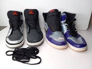 lot 57 image: Nike Air Jordan 1 High Basketball Shoes Lot 2 Pairs