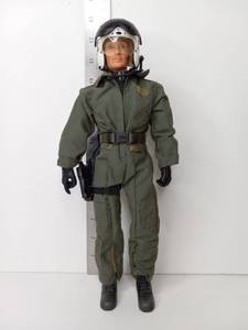 lot 64 image: Action Figure Pilot with Flight Suit Helmet and Accessories 12 inch
