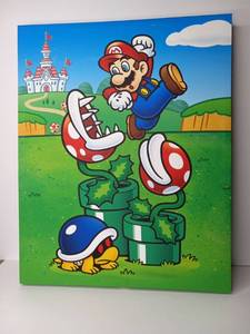 lot 76 image: Nintendo Super Mario Bros Canvas Wall Art Print