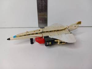lot 88 image: Transforming Robot Action Figure Aircraft Mode Cream Red Black