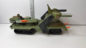 lot 119 image: GI Joe Hasbro Military Vehicle Lot with Gun Seat and Canopy Hydraulift