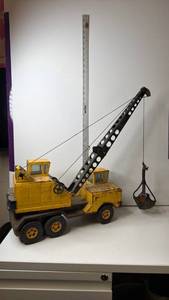 lot 140 image: Mighty Diesel Crane Truck Toy Model with Bucket