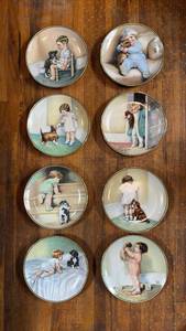 lot 1006 image: Hamilton Collection A Childs Best Friend Bessie Pease Gutmann 8) Porcelain Plates 4) in Box and 3 with Certificates