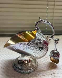 lot 1021 image: Leonard Silverplate Sugar Scuttle with Scoop in Original Packaging