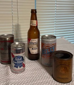 lot 3018 image: Vintage Cans and Bottles