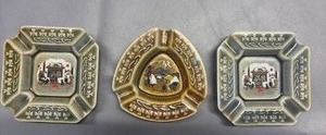 lot 2012 image: 3) Wade Pottery Irish Porcelain Ashtrays