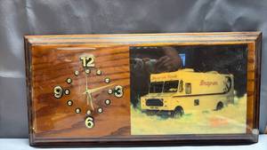 lot 4001 image: Vintage Snap-on Tools Wall Clock with Service Van Image 23 by 11 inches
