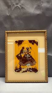 lot 4010 image: Vintage Framed Silhouette Art