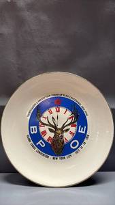 lot 4021 image: Benevolent & Protective Order of Elks Centennial 1968 Commemorative Plate 9 inch diameter