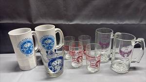 lot 4044 image: Collection of Elks Mugs and Glasses from Lodges in LA, OK and Hawaii