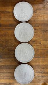 lot 5002 image: Frankoma Christmas Plates 1974, 1981-83