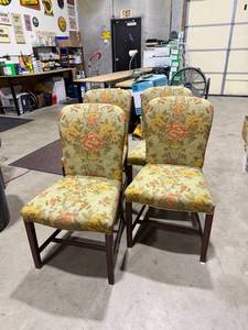 lot 906 image: Baker Furniture upholstered dining chairs (4)
