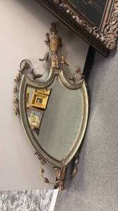 lot 1077 image: Ornate framed mirror 52 in tall