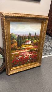 lot 1078 image: Ornate framed wall decor 47 x 33 in
