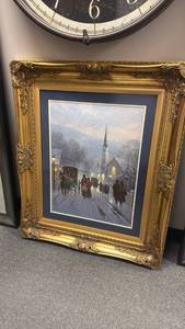 lot 1081 image: Ornate framed wall decor 38 x 31 in