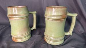 lot 191 image: Frankoma Beer Stein M2 Prairie Green