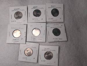 lot 523 image: Jefferson Nickel Collection 8 Coins&nbsp