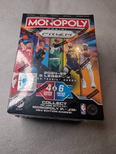 lot 551 image: Panini Monopoly Prizm 2024-25 NBA Trading Cards Box - Sealed