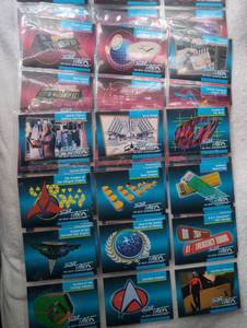 lot 603 image: Star Trek The Next Generation Trading Cards Lot - 4 Sheets
