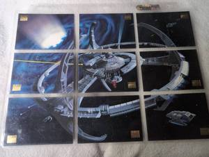lot 606 image: Star Trek Deep Space Nine Trading Card Set 25-33 SkyBox Master Series - 1 Sheet