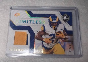 lot 702 image: 2021 Panini Limited Football Darrell Henderson Limitless Card LM-DAH