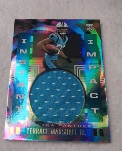 lot 703 image: 2021 Panini Illusions Football Terrace Marshall Jr. Rookie Patch Card II-TM