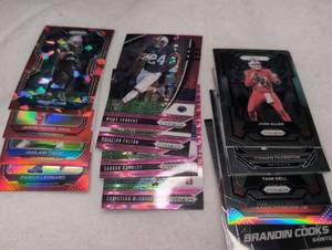 lot 706 image: Panini Prizm NFL Football Trading Cards Lot 13 Cards Including Josh Allen Saquon Barkley, Christian McCaffrey