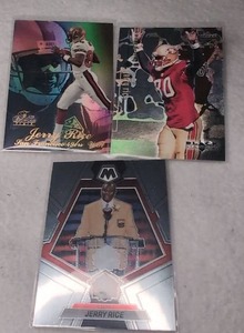 lot 714 image: Jerry Rice Trading Card Lot 3 Cards San Francisco 49ers Hall of Fame