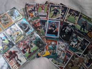 lot 715 image: NFL Football Sports Cards Lot 25 Cards Multiple Teams Players-9 Sheets