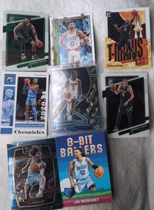 lot 803 image: NBA Basketball Trading Cards Lot 8 Cards Jayson Tatum Ja Morant Nikola Jokic