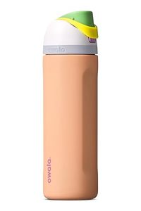 lot 346 image: Owala FreeSip Stainless Steel Water Bottle 24 oz, ORANGE, see note.