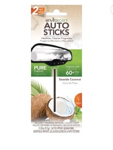 lot 349 image: 2 Double Packs of Enviroscent Auto Sticks - Seaside Coconut