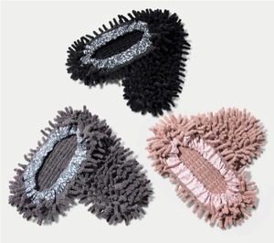 lot 384 image: EZClean Footsies 6pc Microfiber Floor Cleaning Shoe Covers