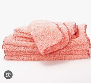lot 410 image: 8 Super Plush Puppy Fur Microfiber Towel Setby Campanelli, Coral