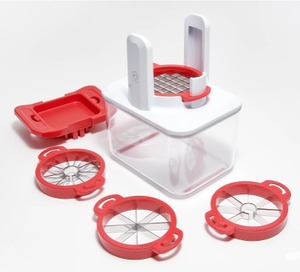 lot 428 image: $49 Henning Lee 4-in-1 Fresh Prep Fruit & Veggie Slicer, Red