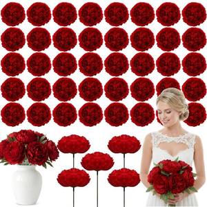 lot 6807 image: Suncalla Artificial Peony Rose Flower Heads, 50 Pc