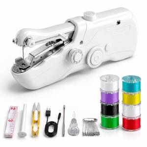 lot 6822 image: DRAWSKIN Portable Handheld Sewing Machine White