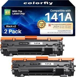 lot 21520 image: 141A Toner Cartridge 2 Pack for HP LaserJet M110w M140w MFP M139w Printer ( one