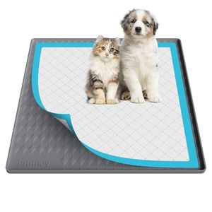 lot 21521 image: Pee Pad Holder for Dogs, Silicone 24x24, Raised Lip, Leak-Proof Mat Holder