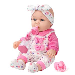 lot 21544 image: XFEYUE 12 Baby Doll with Pink Bowknot Clothing Set for 3 Child Girls Gift